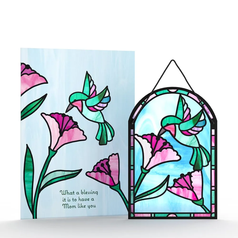 Lovepop Suncatcher Cards|Decor|Blessing to Have a Mom Like You Hummingbird Suncatcher Card