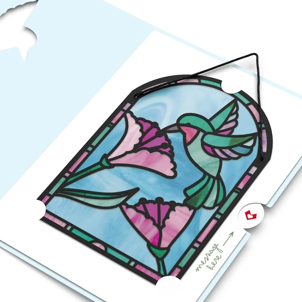 Lovepop Suncatcher Cards|Decor|Blessing to Have a Mom Like You Hummingbird Suncatcher Card