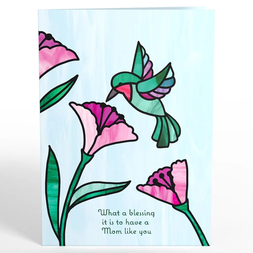 Lovepop Suncatcher Cards|Decor|Blessing to Have a Mom Like You Hummingbird Suncatcher Card