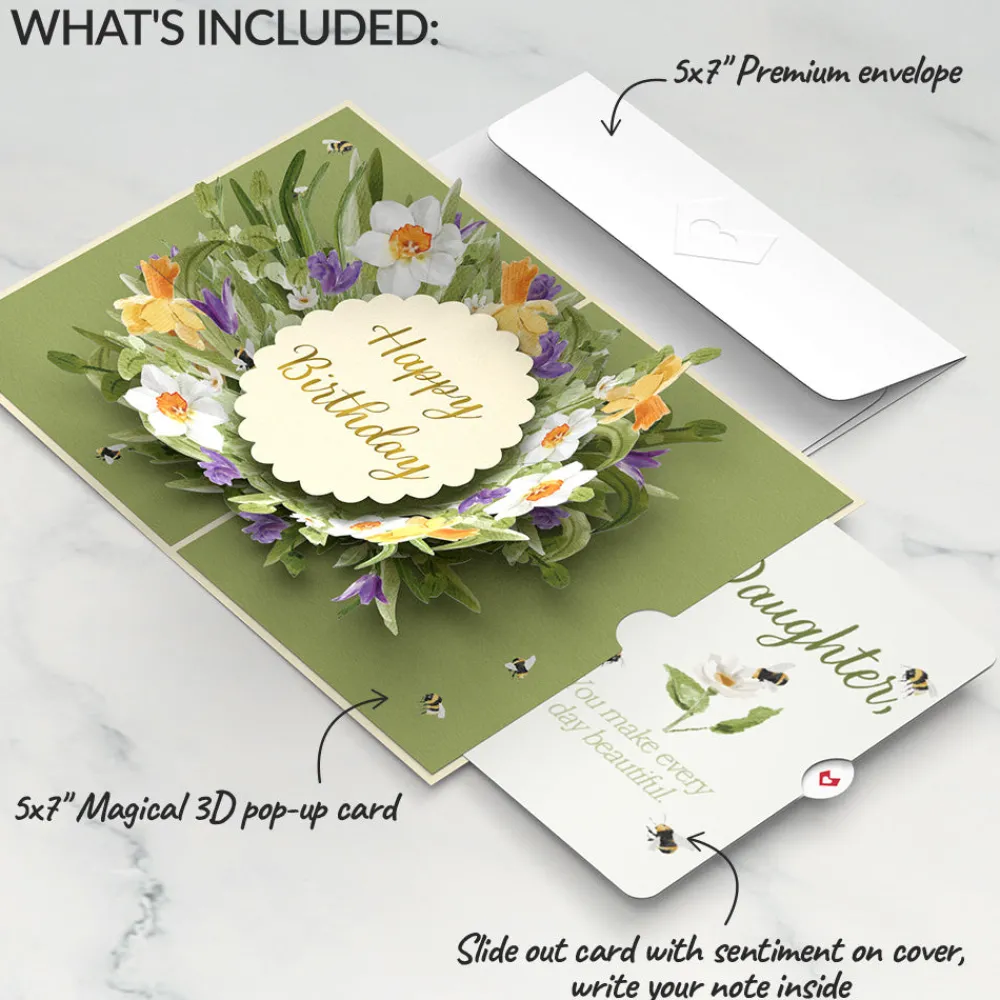 Lovepop Birthday|Bloom Birthday Pop-Up Card and Sentiment Set for Daughter