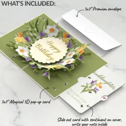 Lovepop Birthday|Bloom Birthday Pop-Up Card and Sentiment Set for Granddaughter