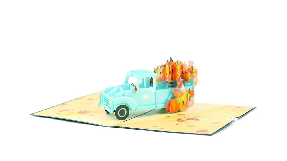 Lovepop Greeting Cards|Blue Harvest Truck Pop-Up Card
