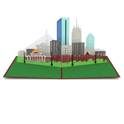 Lovepop Just Because|Boston Skyline Pop-Up Card