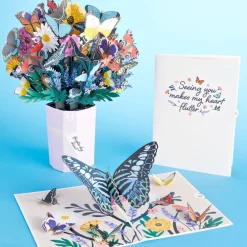 Lovepop Pop-Up Bouquets|Card & Gift Bundles|Brighter Days Ahead Butterfly Bundle