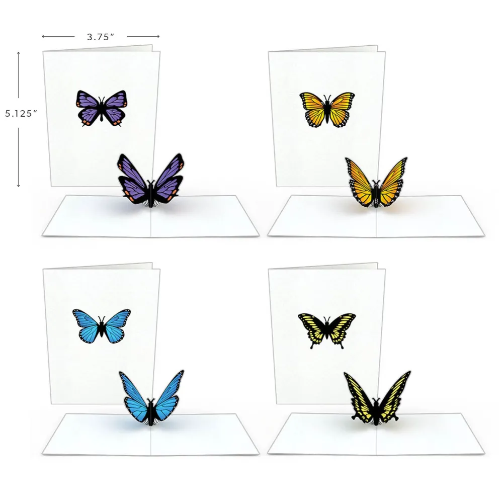 Lovepop Notecards|Get Well|Butterfly Notecards (Assorted 4-Pack)