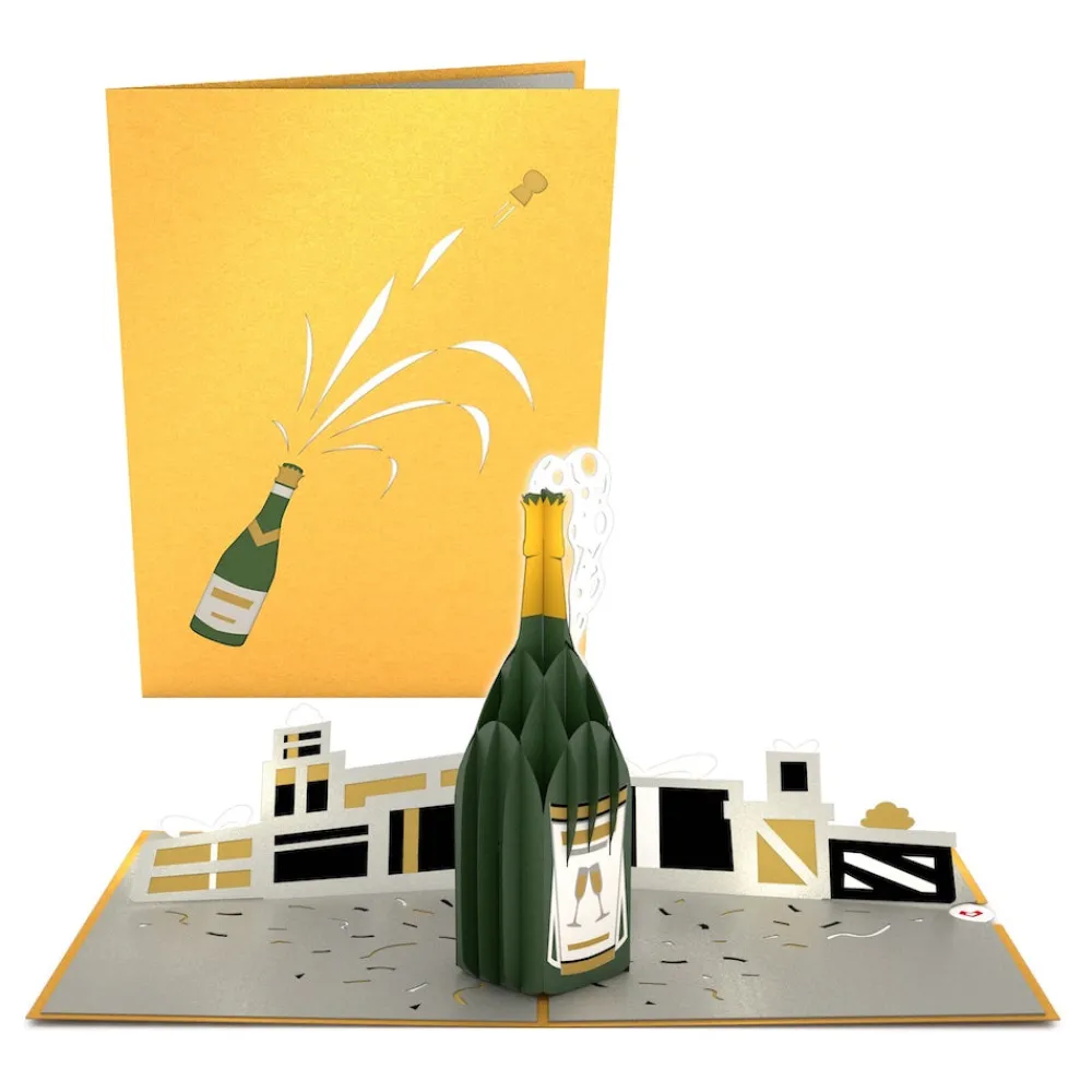 Lovepop Greeting Cards|Birthday|Champagne Celebration Pop-Up Card
