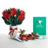 Lovepop Card & Gift Bundles|Christmas 12/25|Christmas Hummingbirds Card & Poinsettia Bouquet Bundle