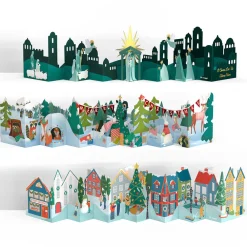 Lovepop Decor|Christmas 12/25|Christmas Loooooong Card™ 3-Pack (Expands to 2 feet)