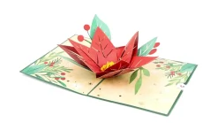 Lovepop Greeting Cards|Christmas 12/25|Christmas Poinsettia Bloom Pop-Up Card