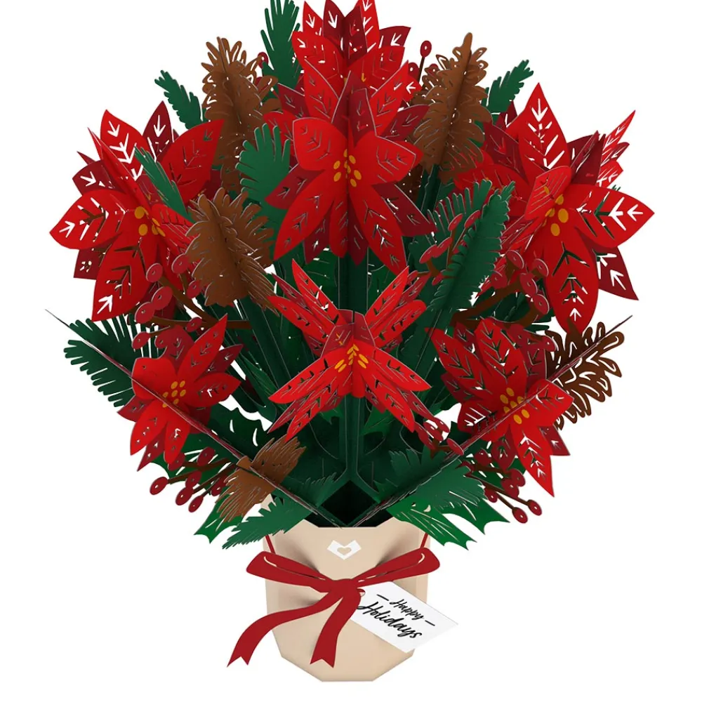 Lovepop Pop-Up Bouquets|Christmas 12/25|Christmas Poinsettia Bouquet