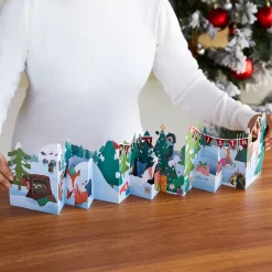 Lovepop Decor|Christmas 12/25|Christmas Woodland Scene Loooooong Card™ (Expands to 2 feet)