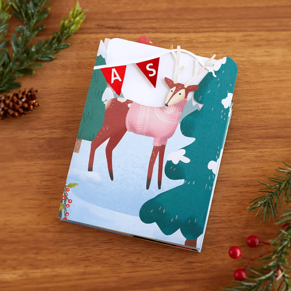 Lovepop Decor|Christmas 12/25|Christmas Woodland Scene Loooooong Card™ (Expands to 2 feet)