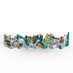 Lovepop Decor|Christmas 12/25|Christmas Woodland Scene Loooooong Card™ (Expands to 2 feet)