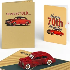 Lovepop Birthday|Classic Car 70th Birthday Pop-Up Card and Sentiment Set