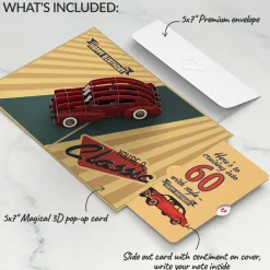Lovepop Birthday|Classic Car 60th Birthday Pop-Up Card and Sentiment Set