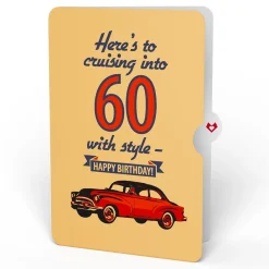 Lovepop Birthday|Classic Car 60th Birthday Pop-Up Card and Sentiment Set