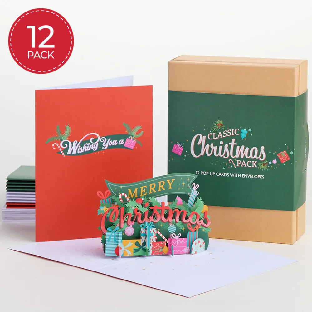 Lovepop Value Packs|Christmas 12/25|Classic Christmas Box Set (Assorted 12-Pack): Paperpop® Card