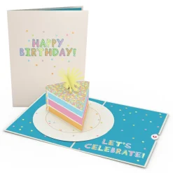 Lovepop Birthday|Kids|Confetti Birthday Cake Slice Pop-Up Card