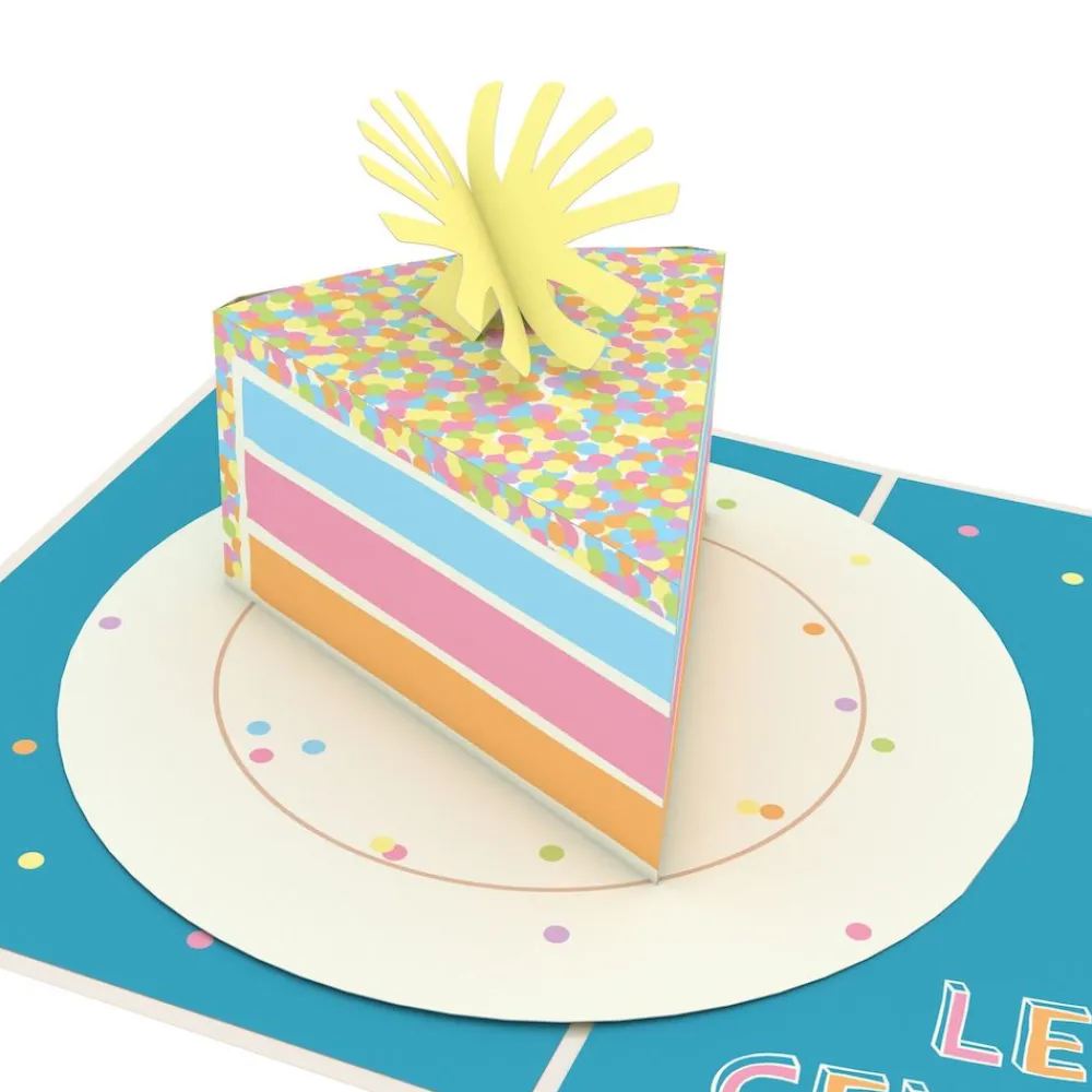 Lovepop Birthday|Kids|Confetti Birthday Cake Slice Pop-Up Card