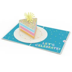 Lovepop Birthday|Kids|Confetti Birthday Cake Slice Pop-Up Card
