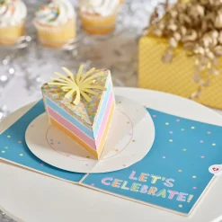 Lovepop Birthday|Kids|Confetti Birthday Cake Slice Pop-Up Card