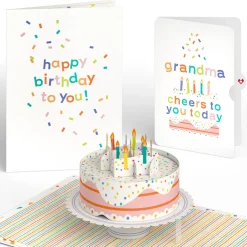 Lovepop Birthday|Confetti Cake Birthday Pop-Up Card and Sentiment Set for Grandma