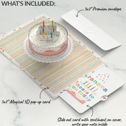Lovepop Birthday|Confetti Cake Birthday Pop-Up Card and Sentiment Set for Grandma