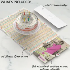 Lovepop Birthday|Confetti Cake Birthday Pop-Up Card and Survive Another Year of Adulting Sentiment Set