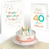 Lovepop Birthday|Confetti Cake 40th Birthday Pop-Up Card and Sentiment Set