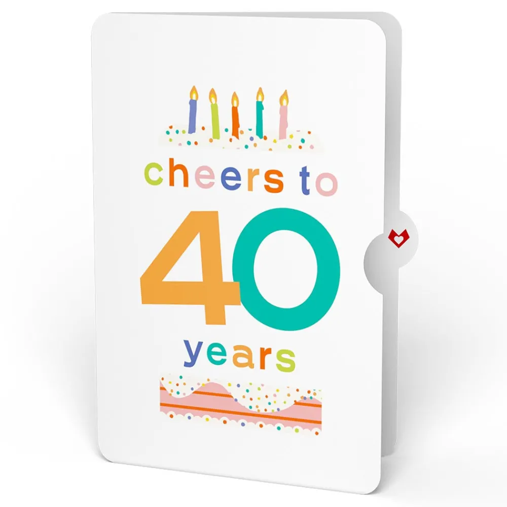 Lovepop Birthday|Confetti Cake 40th Birthday Pop-Up Card and Sentiment Set