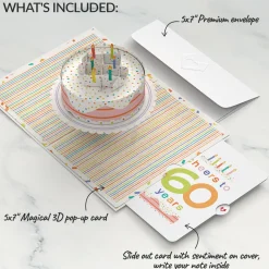 Lovepop Birthday|Confetti Cake 60th Birthday Pop-Up Card and Sentiment Set