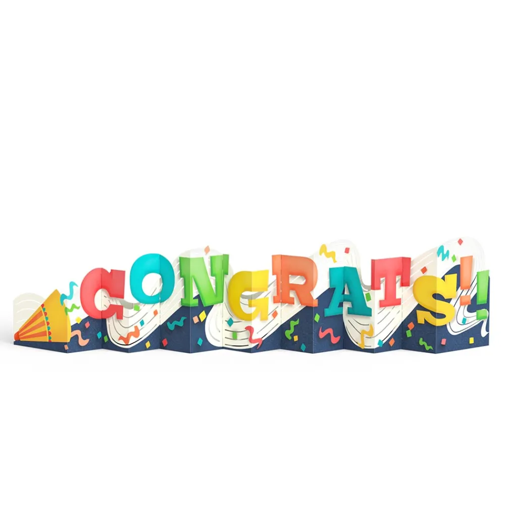 Lovepop Decor|Congratulations|Congrats Loooooong Card™ (Expands to 2 feet)