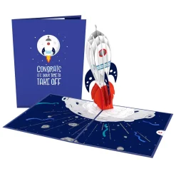 Lovepop Congratulations|Graduation|Congrats Rocketship Pop-Up Card