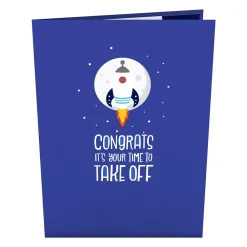 Lovepop Congratulations|Graduation|Congrats Rocketship Pop-Up Card