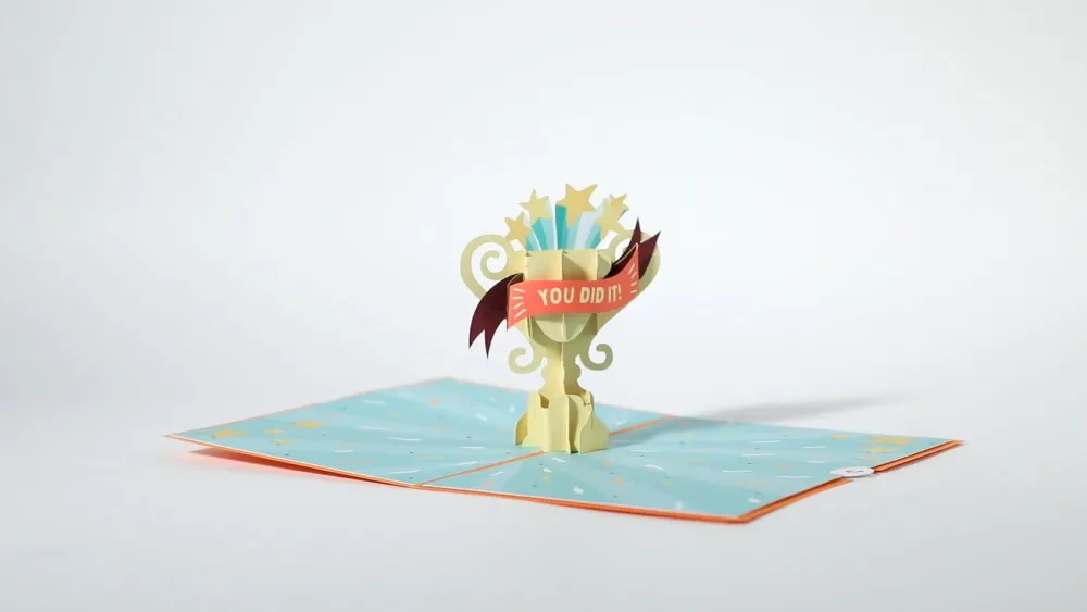 Lovepop Greeting Cards|Congratulations|Congrats Trophy Pop-Up Card
