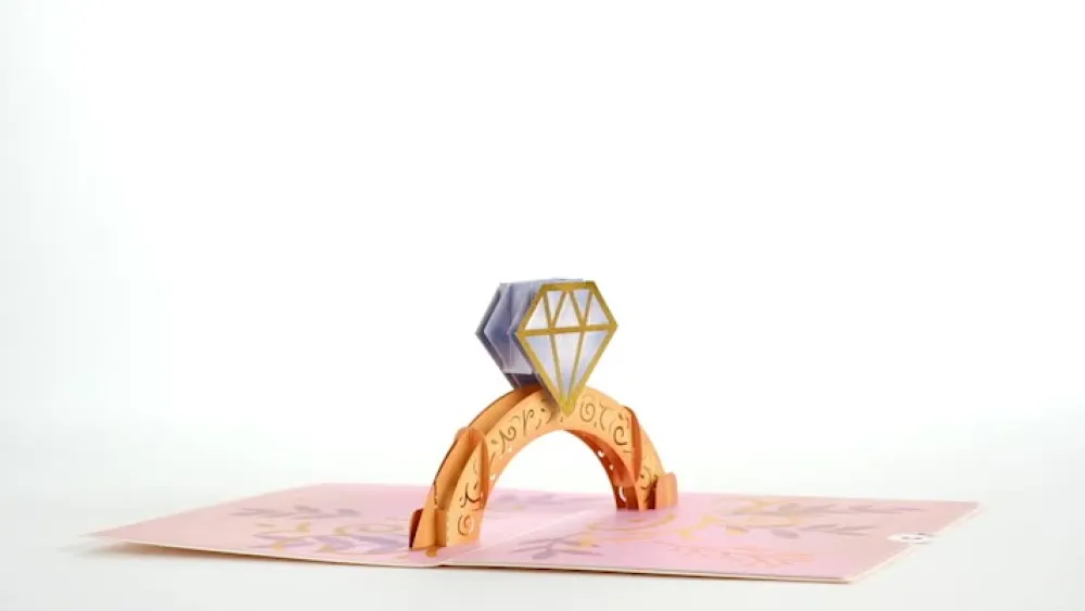 Lovepop Congratulations|Wedding|Congratulations Engagement Ring Pop-Up Card