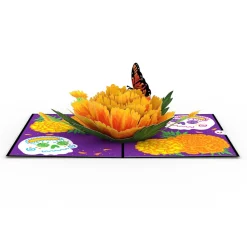Lovepop Halloween 10/31|Día de los Muertos Marigold Pop-Up Card