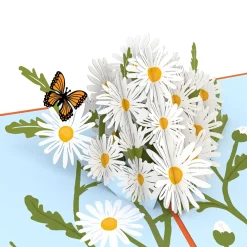 Lovepop Greeting Cards|Just Because|Daisies with Monarch Butterfly Pop-Up Card