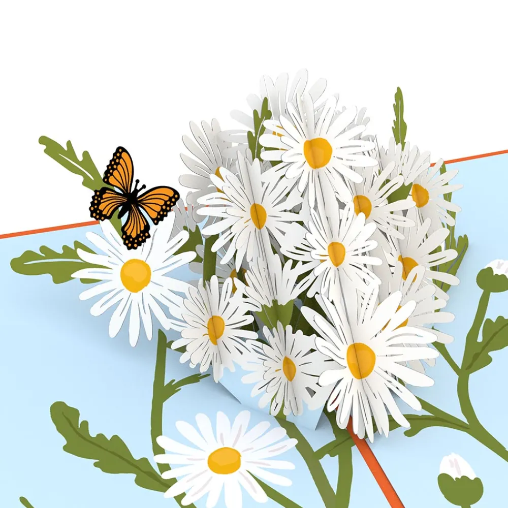 Lovepop Greeting Cards|Just Because|Daisies with Monarch Butterfly Pop-Up Card