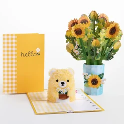 Lovepop Pop-Up Bouquets|Card & Gift Bundles|Daisy Greetings Plushpop Card and Bouquet Bundle