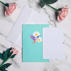 Lovepop Greeting Cards|Birthday|Daisy Patch Hummingbirds Pop-Up Card