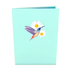 Lovepop Greeting Cards|Birthday|Daisy Patch Hummingbirds Pop-Up Card