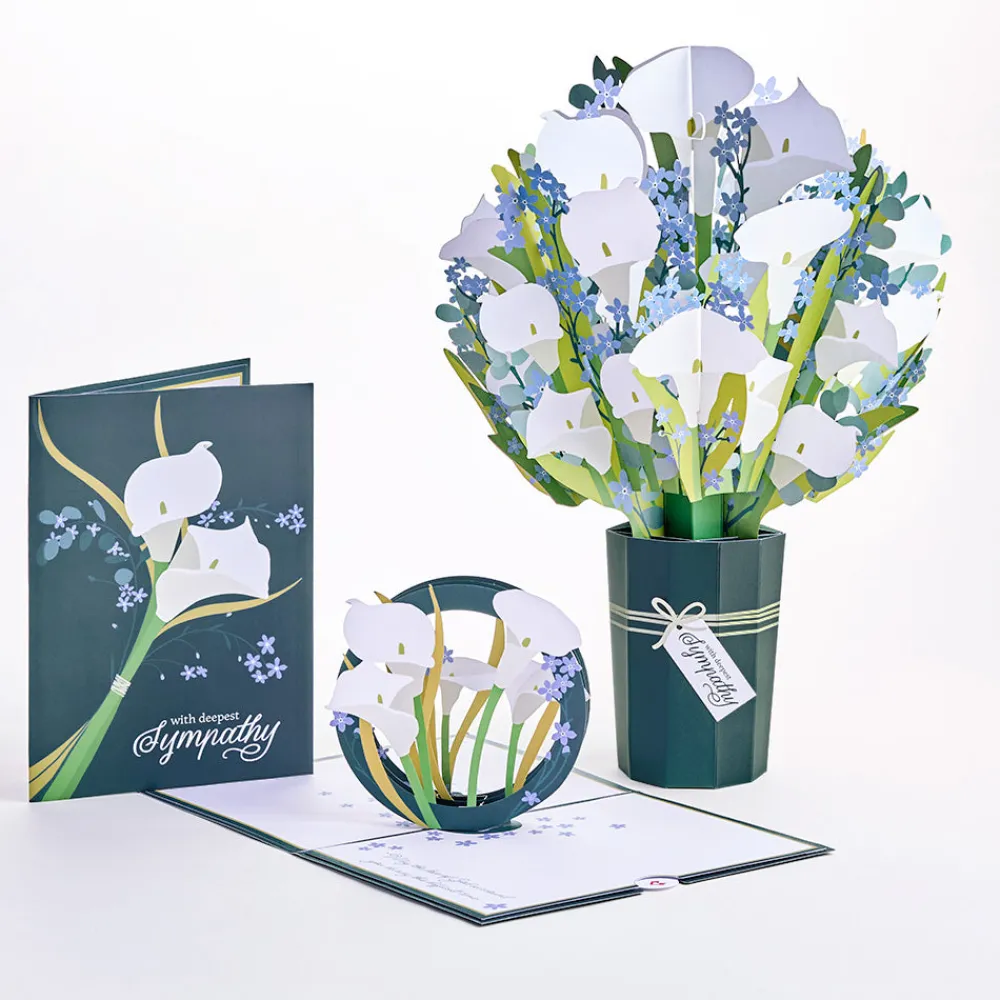 Lovepop Pop-Up Bouquets|Card & Gift Bundles|Deepest Sympathy Pop-Up Card & Bouquet Bundle