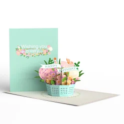 Lovepop Birthday|Delicate Floral Happy Birthday Basket Paperpop Card®