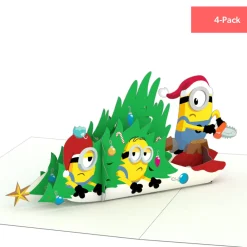 Lovepop Notecards|Christmas 12/25|Despicable Me Minions Holiday Notecards (4-Pack)