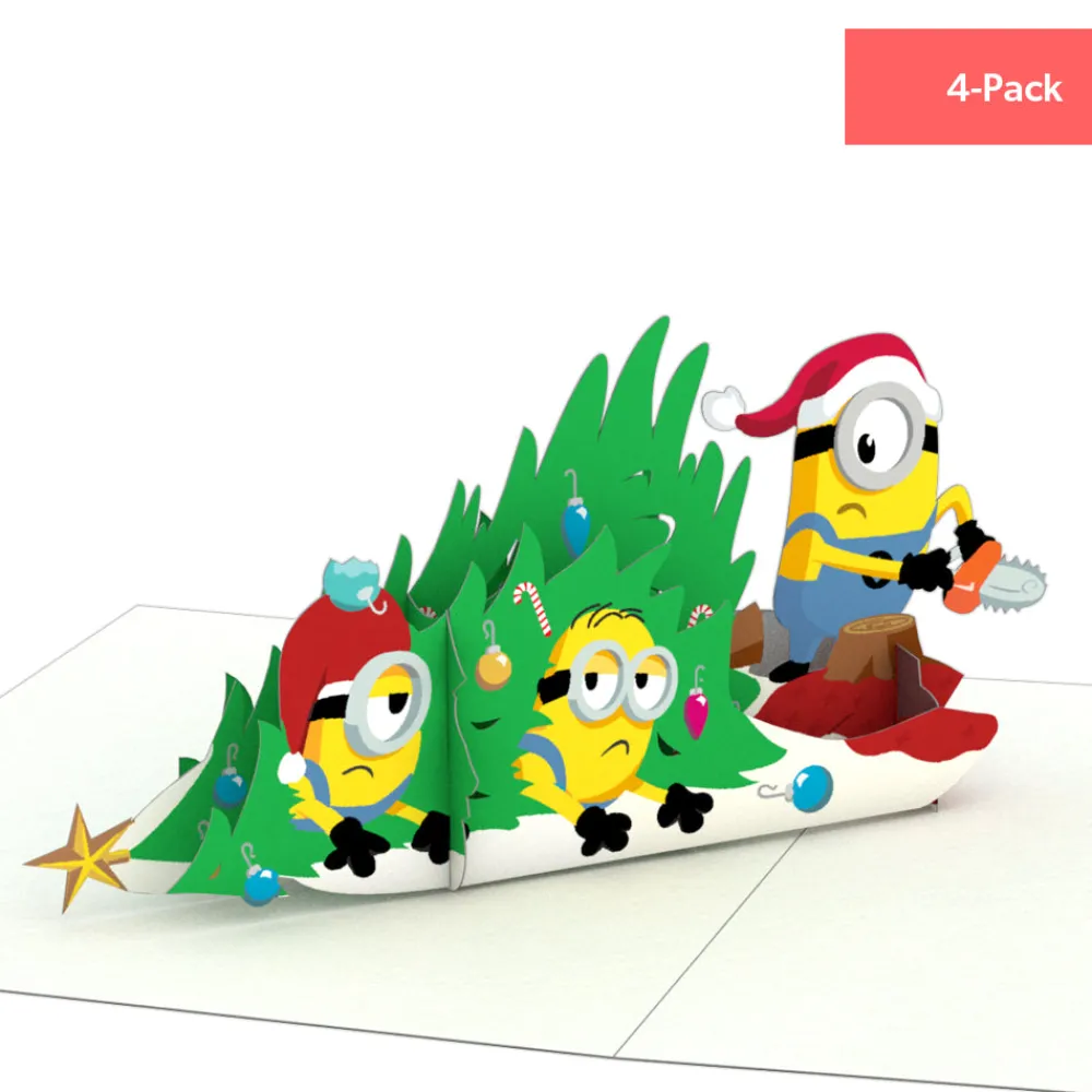 Lovepop Notecards|Christmas 12/25|Despicable Me Minions Holiday Notecards (4-Pack)