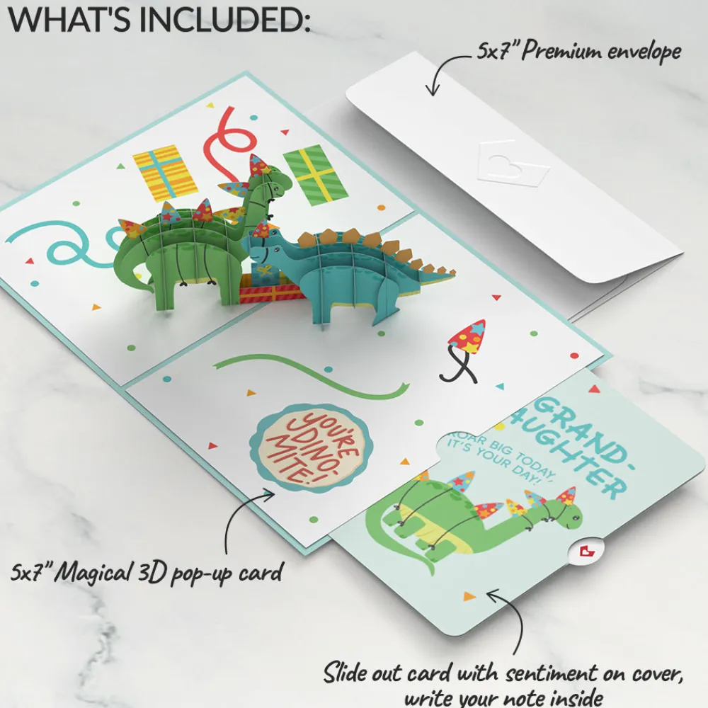 Lovepop Birthday|Dinosaurs Birthday Pop-Up Card and Sentiment Set for Granddaughter
