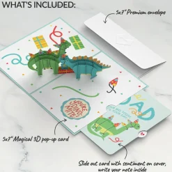 Lovepop Birthday|Dad|Dinosaurs Birthday Pop-Up Card and Sentiment Set for Dad