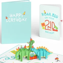 Lovepop Birthday|Dinosaurs 2nd Birthday Pop-Up Card and Sentiment Set