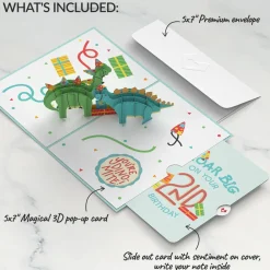 Lovepop Birthday|Dinosaurs 2nd Birthday Pop-Up Card and Sentiment Set